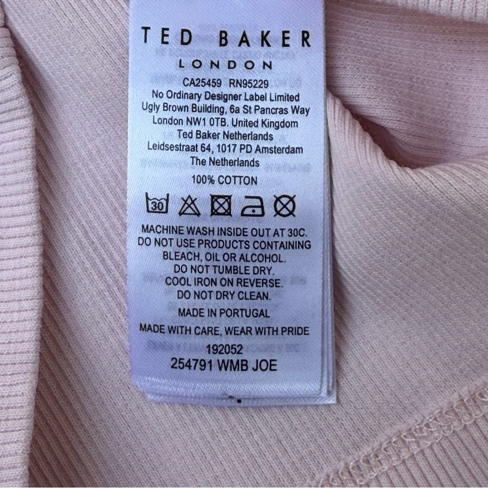 Ted Baker Rib Racerback Tank Size 0, Pale Pink - Picture 8 of 14